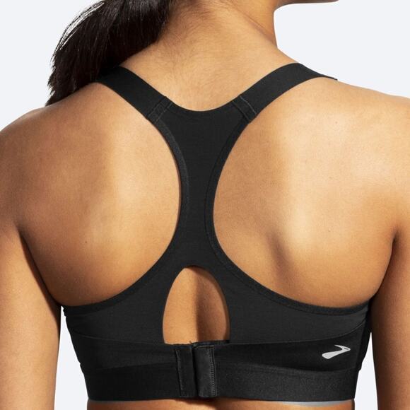 Brooks Size 44DD Dare Racerback Supportive Sports Bra High Impact Support Black - Picture 8 of 8